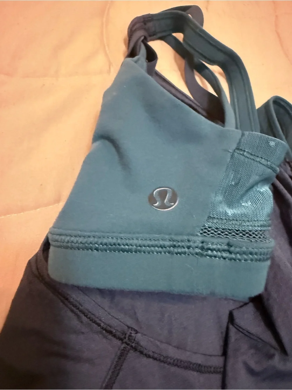 lululemon athletica Navy & Teal Layered V-Neck Strappy Tank